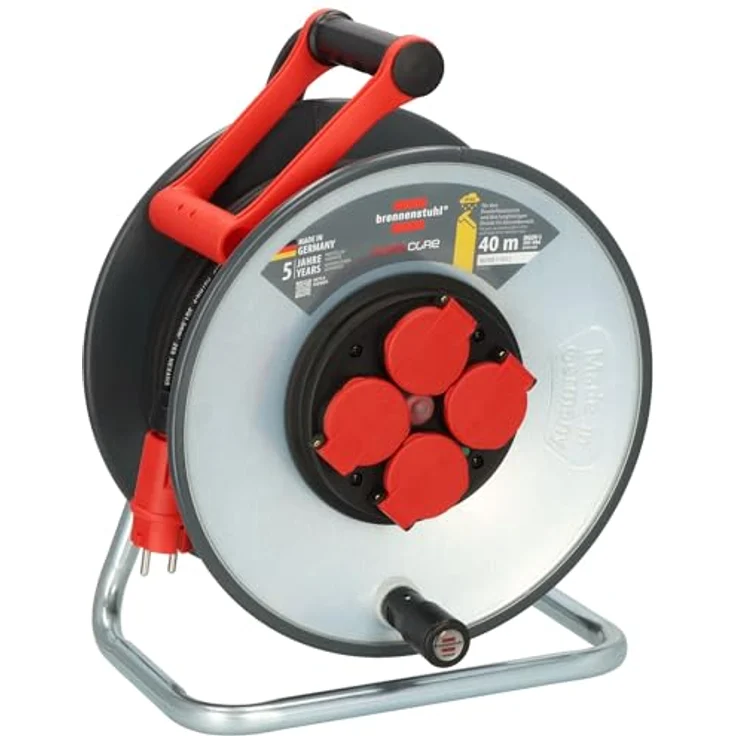 Brennenstuhl Professional SteelCore Kabeltrommel SC 4100 IP44 (40m, Stahlblech, Made in Germany) – Bild 1