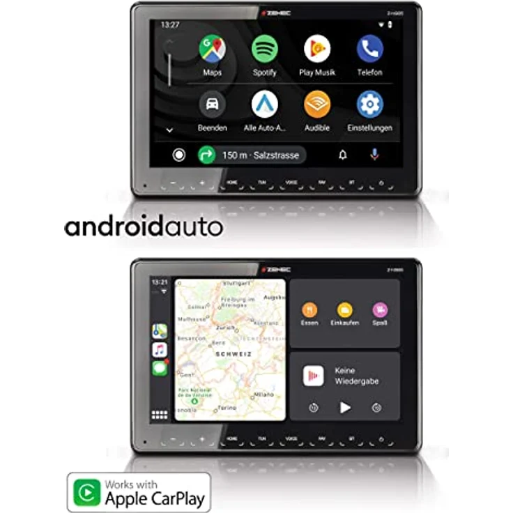 ZENEC Z-N965: 1-Din Autoradio, Multimediasystem mit 9“/22,9 cm Touchscreen, Mediencenter mit DAB+, Apple CarPlay, Android Auto, zum Navi für PKWs oder Reisemobile erweiterbar – Bild 3