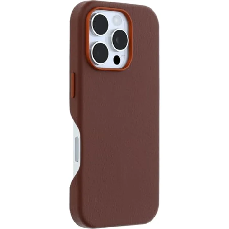 OtterBox Symmetry Series Cactus Leather MagSafe Hülle für iPhone 16 Pro, stoßfest, sturzsicher, Braun – Bild 4