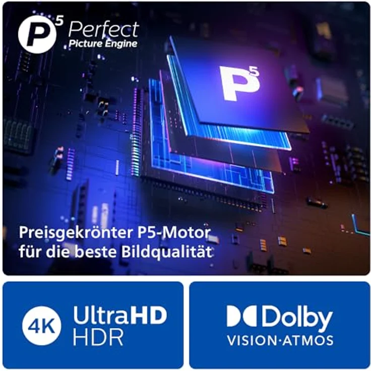 Philips Ambilight 50PUS8909 4K LED Smart TV, 50-Zoll Display mit Pixel-präziser Ultra HD Titan OS Plattform und Dolby Atmos-Klang. Funktioniert mit Alexa und Google Sprachassistent – Anthrazitgrau – Bild 3