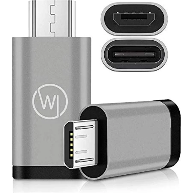 Wicked Chili MicroUSB auf USB C Adapter für Kartenlesegerät - Aluadapter mit Typ C Buchse und Micro-USB-Stecker für OTG Handy-Tablet für Bilder-, Video- und Datenübertragung (ohne Ladefunktion) – Bild 5
