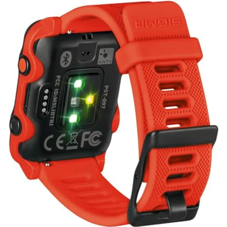 Sigma iD.TRI Multifunktions Sportuhr Handgelenk Pulsmessung Unisex, Einheitsgröße, Rot – Bild 3