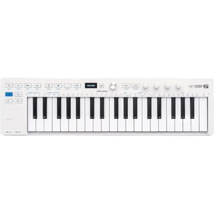 Arturia KeyStep 37 mk2, 37-Tasten MIDI-Controller mit anschlagdynamischen Slimkey-Tasten, Step-Sequenzer, Arpeggiator und USB-C