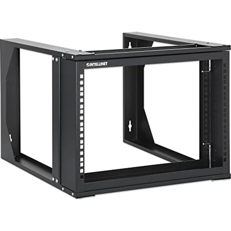 INTELLINET 716178 Wandschrank 19" Open Frame 2 Streben Flat Pack 6U Schwarz – Bild 2