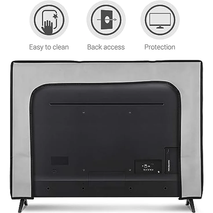 kwmobile Abdeckhaube 43" TV Hülle - Bildschirmschutz mit Reißfestigkeit und flexibler Stoffstruktur – Bild 4