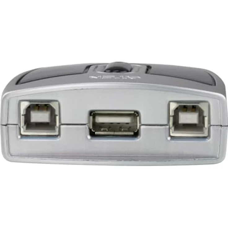 ATEN 2-Port USB 2.0 Peripheral Switch, Schwarz/Silber, Zugriff auf USB-Peripheriegeräte, automatische Portumschaltung, 480 Mbps – Bild 2