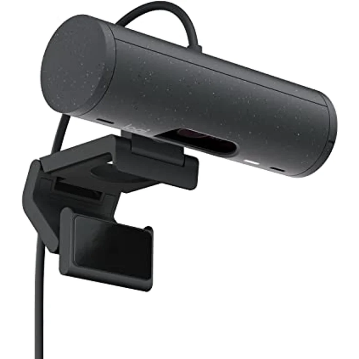 Logitech Brio 505 Full HD-Webcam mit automatischer Belichtungskorrektur, Auto-Framing, Präsentationsmodus, 2 Mikrofonen mit Geräuschunterdrückung, Abdeckblende - Msft Teams, Google Meet, Zoom - Grau – Bild 4