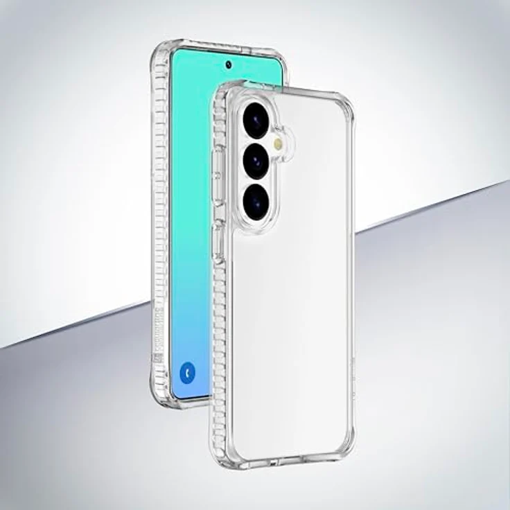 cellularline Handyhülle Ultra Strong für Galaxy S26, verstärkter Anti-Schock-Rand, integrierte Luftkammern, antibakterielle Formel, transparentes recyceltes Material – Bild 2