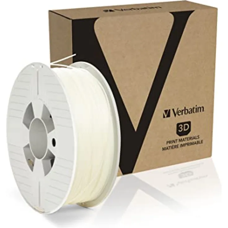Verbatim PP-Filament 3D-Druck, 1,75 mm, 500 g, Hochleistungs-Polypropylen-Filament zur Materialextrusion, für 3D-Drucker und 3D-Stift, 3D-Drucker-Filament aus PP, 233 m, transparent