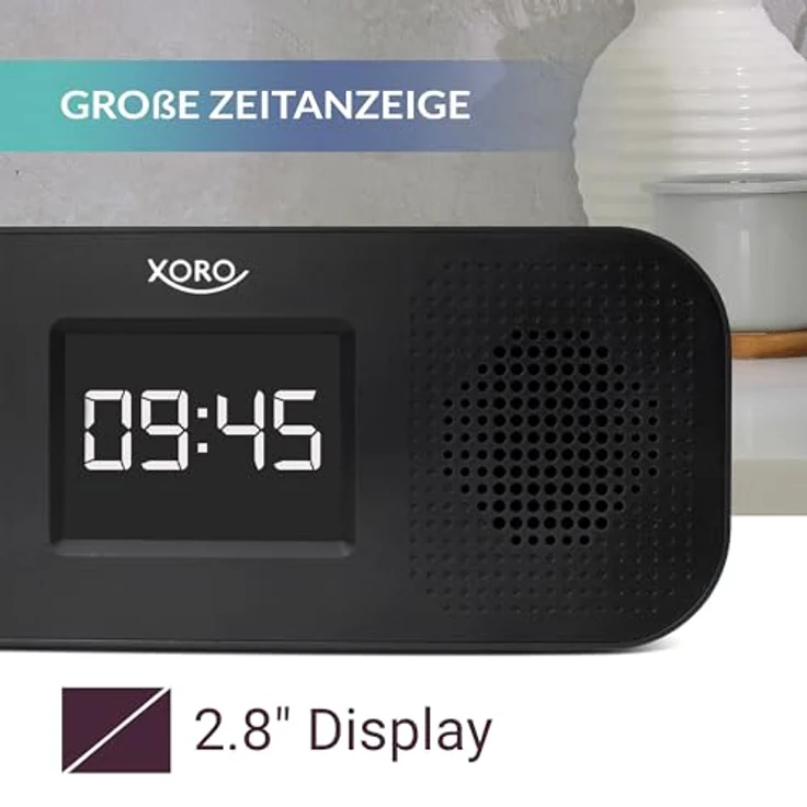 Xoro HMT 425 Basic, Digitales WLAN Internet Radio mit 2.8" Farbdisplay, USB Mediaplayer, FM/DAB+ Simulation und Weckerfunktion – Bild 5