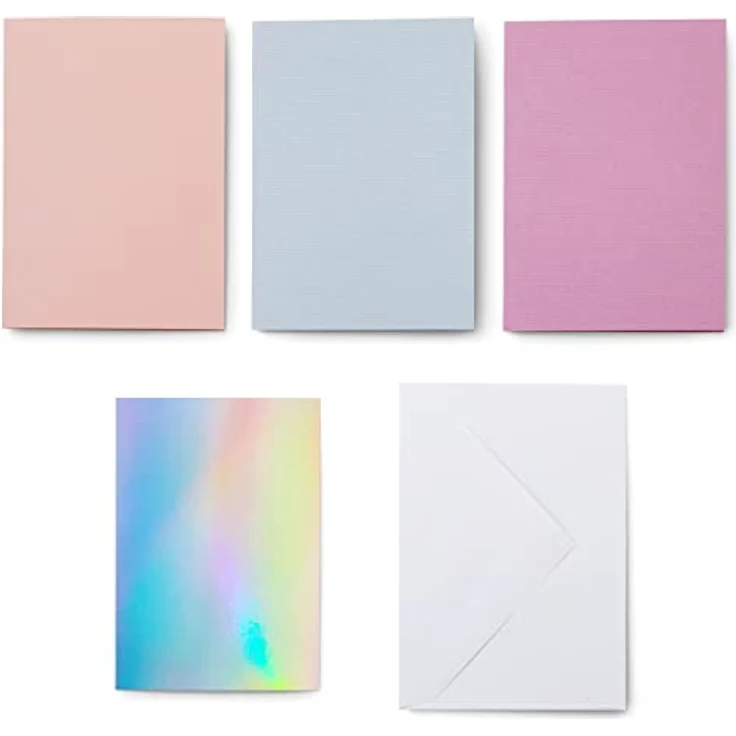 Cricut Insert Cards Princess R10, Kartenset in Tulpenblau und Puder, für personalisierte Grußkarten mit tiefenwirksamen Einlegern – Bild 11