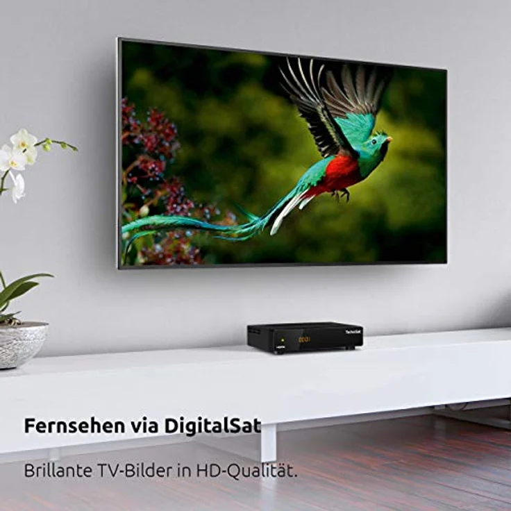 TechniSat HD-S 261 - kompakter digital HD Satelliten Receiver (Sat DVB-S/S2, HDTV, HDMI, USB Mediaplayer, vorinstallierte Programmliste, Sleeptimer, Nahbedienung am Gerät, Fernbedienung) schwarz – Bild 2