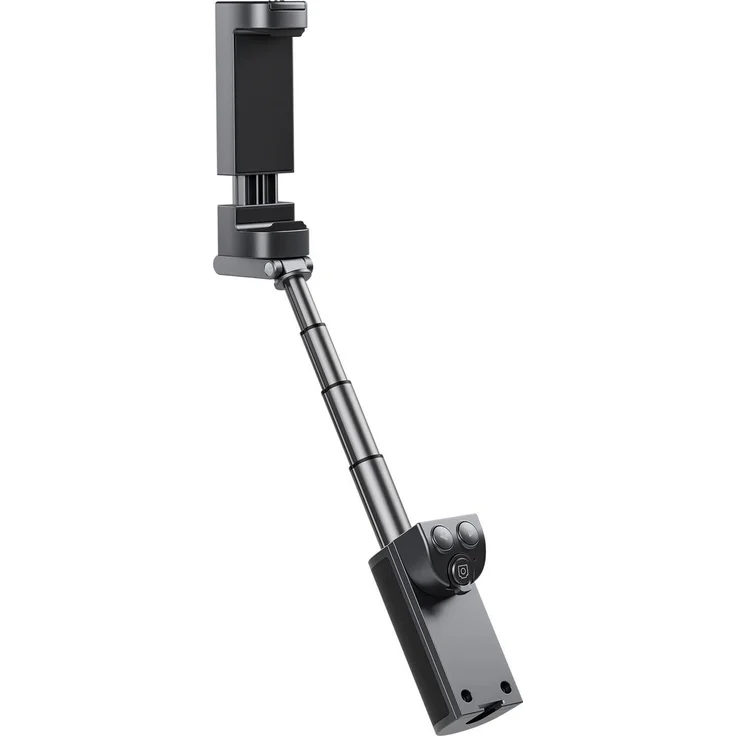 Telesin 3-IN-1 Phone Holder w/ Remote EN Selfie Stick (T-P1-MP-01), Multifunktionaler Selfie Stick mit Bluetooth Auslöser, Schwarz