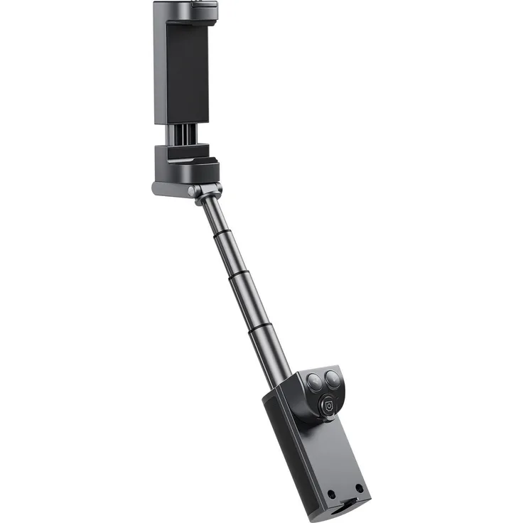 Telesin 3-IN-1 Phone Holder w/ Remote EN Selfie Stick (T-P1-MP-01), Multifunktionaler Selfie Stick mit Bluetooth Auslöser, Schwarz