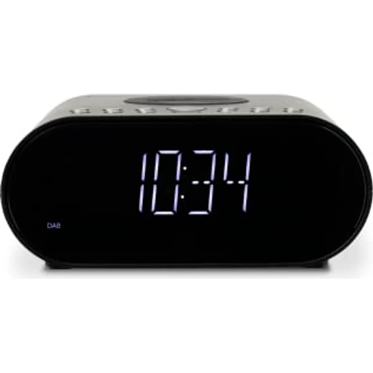 Roberts Ortus Charge Radio Wecker Dab+/FM/Bluetooth mit Qi Ladegerät, Schwarz - Radiowecker mit großem Display, dualen Alarmen und kabellosem Telefonladegerät – Bild 1