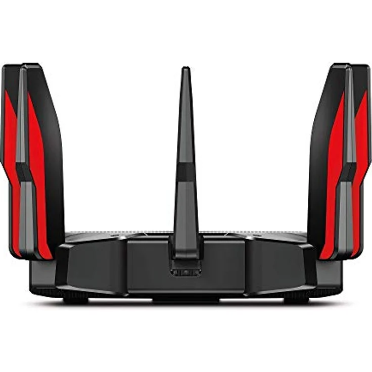 TP-Link Archer AX11000 Wi-Fi 6 Triband WLAN Gaming Router (10,76 Gbit-s auf 2x5GHz und 2.4Ghz, 8 × Gigabit LAN-Ports, 2 × USB 3.0 auf Type A und Type C, HomeCare, Schnellinstallation) schwarz, rot – Bild 5