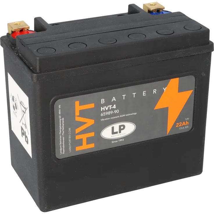 Landport Batterie Nano-Gel HVT-4, 12V 22Ah Motorradbatterie, wartungsfrei und robust