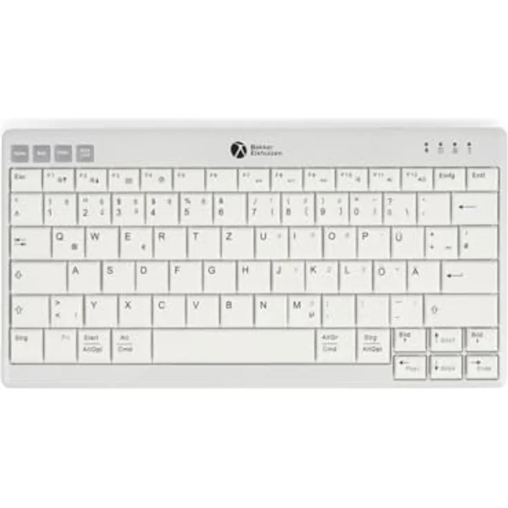 Bakker Elkhuizen UltraBoard 950 V2 Wireless, Kabellose Tastatur mit deutscher Tastenbelegung, grau