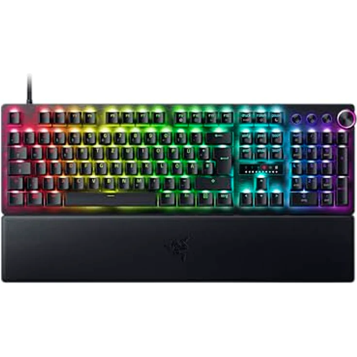 Razer Huntsman V3 Pro 8KHz, Full-Size PC-Gaming Tastatur mit analogen optischen Switches, 0,1-4,0mm Auslösebereich, QWERTZ DE Layout, Schwarz – Bild 1