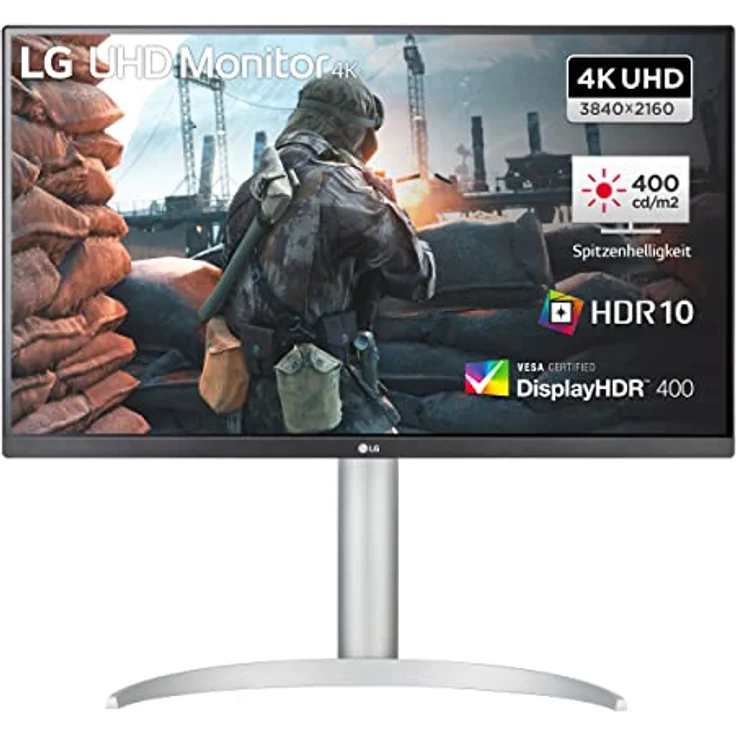 LG Electronics 27UP650P-W 4K UHD 27'' (68cm), VESA DisplayHDR™ 400, AMD FreeSync™, IPS with DCI-P3 95%, HDR10, 5ms GtG - Weiß – Bild 1