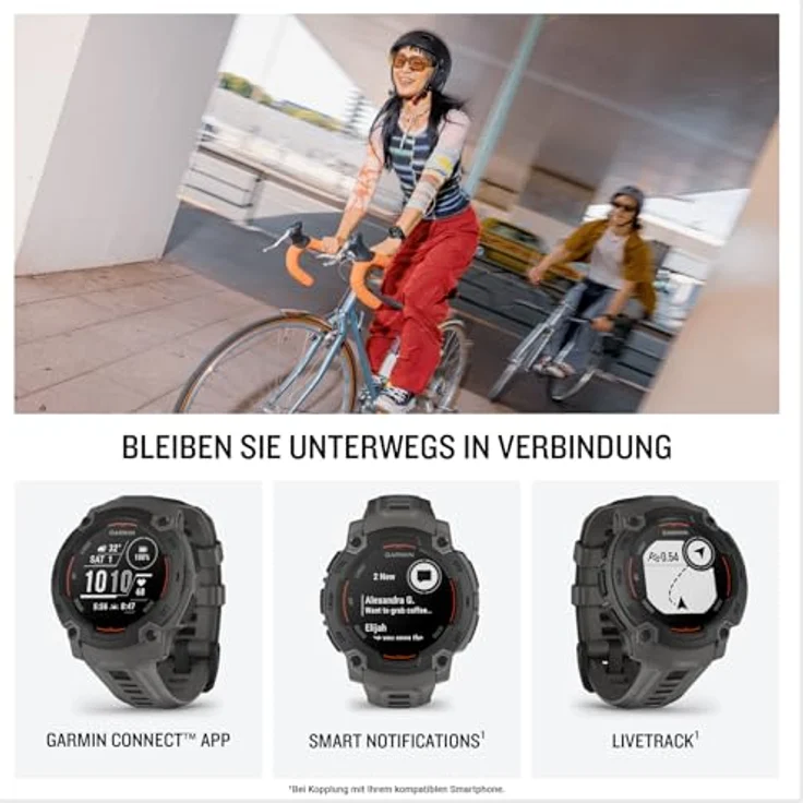 Garmin Instinct E 45mm - Robust designte, wasserdichte GPS-Smartwatch mit 1,2" Display für Outdoor, Laufen, Radfahren u.a. - mit Pulsmessung, präziser Navigation und zahlreichen smarten Features – Bild 4