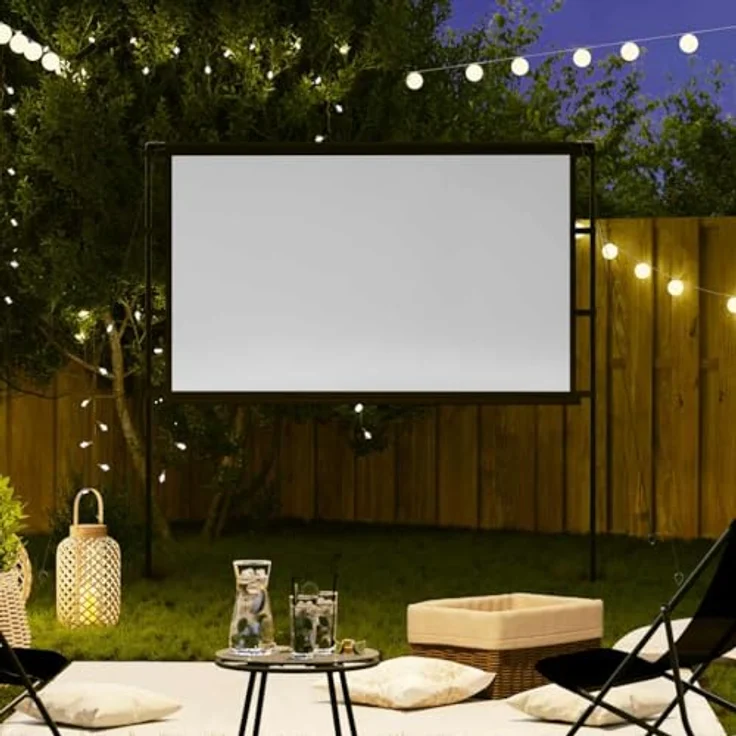 vidaXL Beamer Leinwand mit Ständer, 84 Zoll 16:9, stabile Projektionswand aus 100% Polyester für Heimkino und Präsentationen – Bild 2