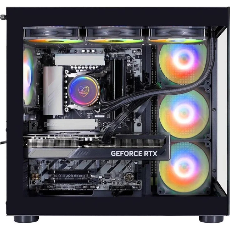 Hyrican COUGAR FV150 BK 7551, Gaming-PC mit AMD Ryzen 5 9600X, 32GB DDR5 RAM, 2TB SSD und GeForce RTX 5070, Schwarz