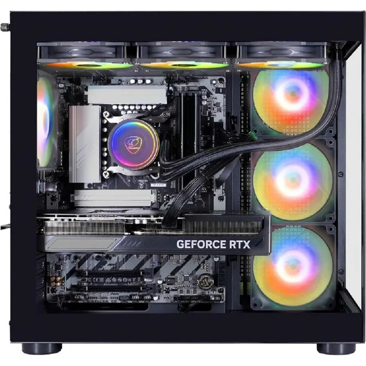 Hyrican COUGAR FV150 BK 7551, Gaming-PC mit AMD Ryzen 5 9600X, 32GB DDR5 RAM, 2TB SSD und GeForce RTX 5070, Schwarz