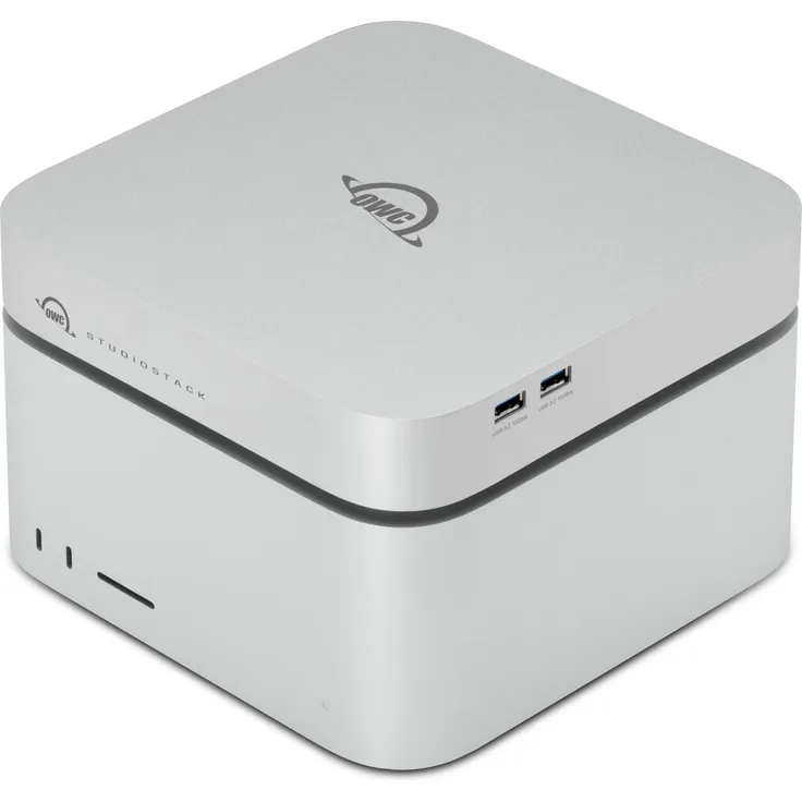 OWC StudioStack Thunderbolt™ 5 Gehäuse, erweiterbar bis 32 TB, 6302 MB/s, drei Thunderbolt 5- und USB-A-Ports, luftfahrtgeeignetes Aluminium