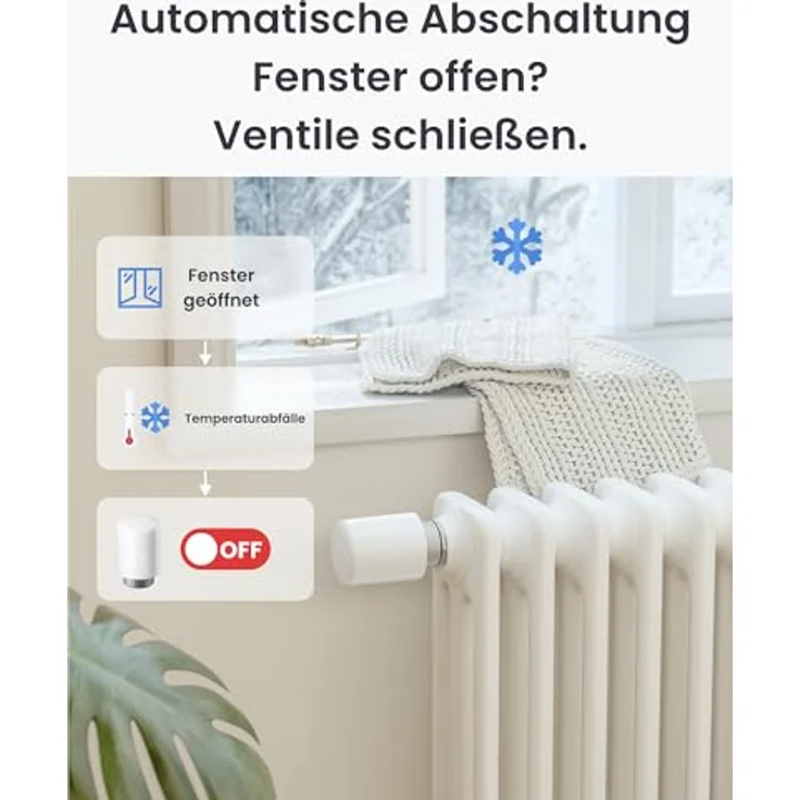 SwitchBot Smart Heizkörperthermostat, Bluetooth-Thermostat mit App-Steuerung, Zeitplanung, Energiekosteneinsparung, einfache Installation, kompatibel mit Alexa und Apple Home – Bild 4