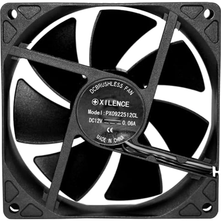 Xilence XPF92.B, 92mm leiser Gehäuselüfter mit 3PIN/4PIN Anschluss, 27,45 CFM Luftdurchsatz, Hydro Bearing, 300mm Kabellänge, ideal für Office/Server und Gaming PCs – Bild 4