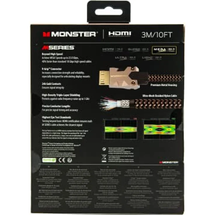 Monster HDMI-Kabel MSeries M2000 UHD 4K HDR10+ 25Gbps 1,5m – Bild 3