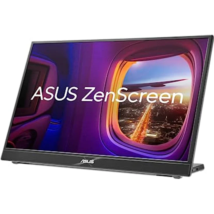 ASUS ZenScreen MB16QHG, 15,6 Zoll tragbarer USB Monitor, WQXGA 2560x1600, Typ-C, HDMI, Autorotation, leichtes Design, Kickstand, Stativ Sockel, IPS Panel, DisplayHDR 400, 120Hz, entspiegelt, Schwarz – Bild 1