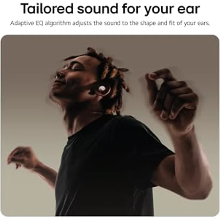 LG xboom Buds Plus, Wireless In-Ear-Kopfhörer mit Active Noise Cancelling, Freisprechfunktion, UV-Reinigung, Schwarz – Bild 5