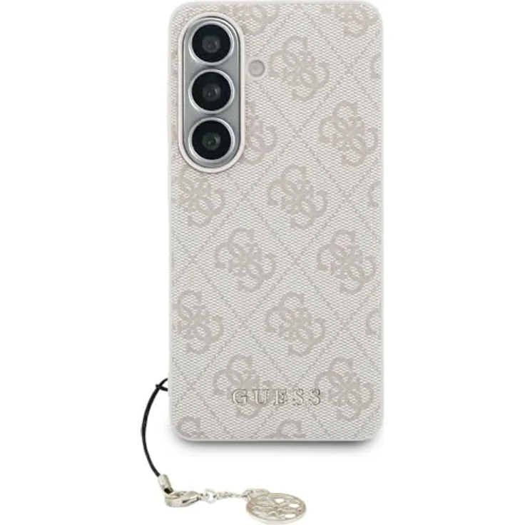 CG MOBILE Guess Klassischer Logo-Charme Hülle für Samsung Galaxy S26, Hardcase aus TPU/PC/Kunstleder, rosa – Bild 1