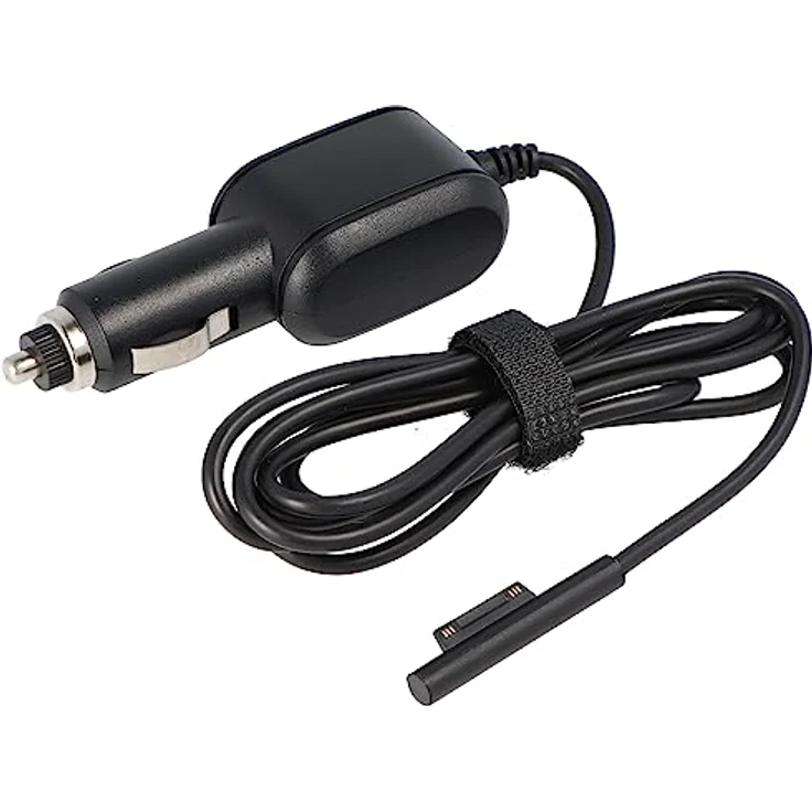 AccuCell 12V Kfz-Netzteil für Microsoft Surface Pro 4/5/6/7, Ersatznetzteil mit 145cm Kabel, kompatibel mit Zigarettenanzünder – Bild 1