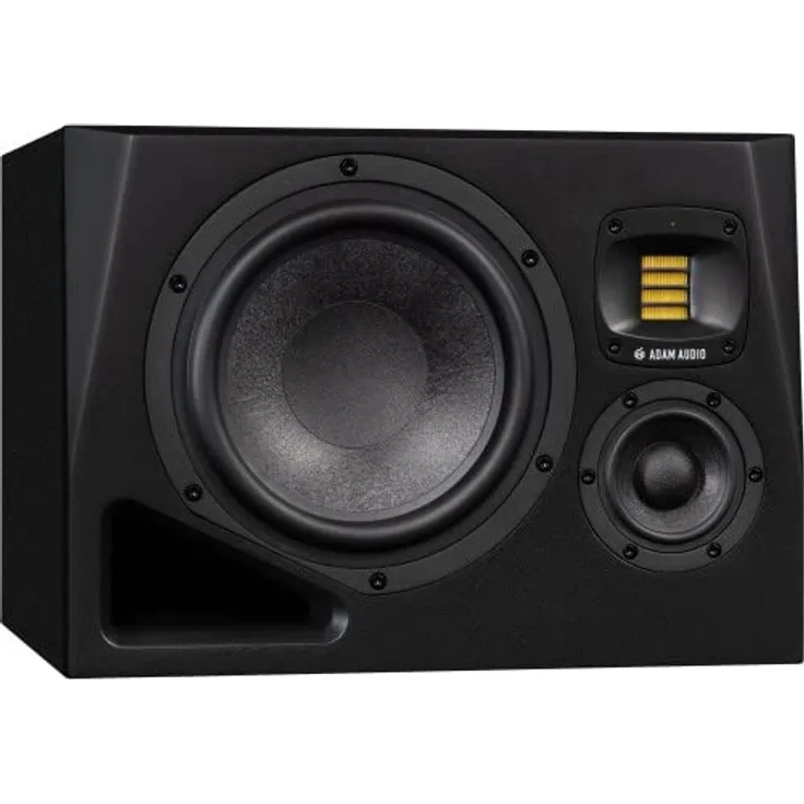ADAM Audio A8H Studiomonitor, 8" MLM-Tiefmitteltöner, 3,5" Mitteltöner, handgefertigter X-ART AMT-Hochtöner, DSP-basierte Raumkorrektur, professioneller Näfeld-/Mittelfeld-Lautsprecher (Links)