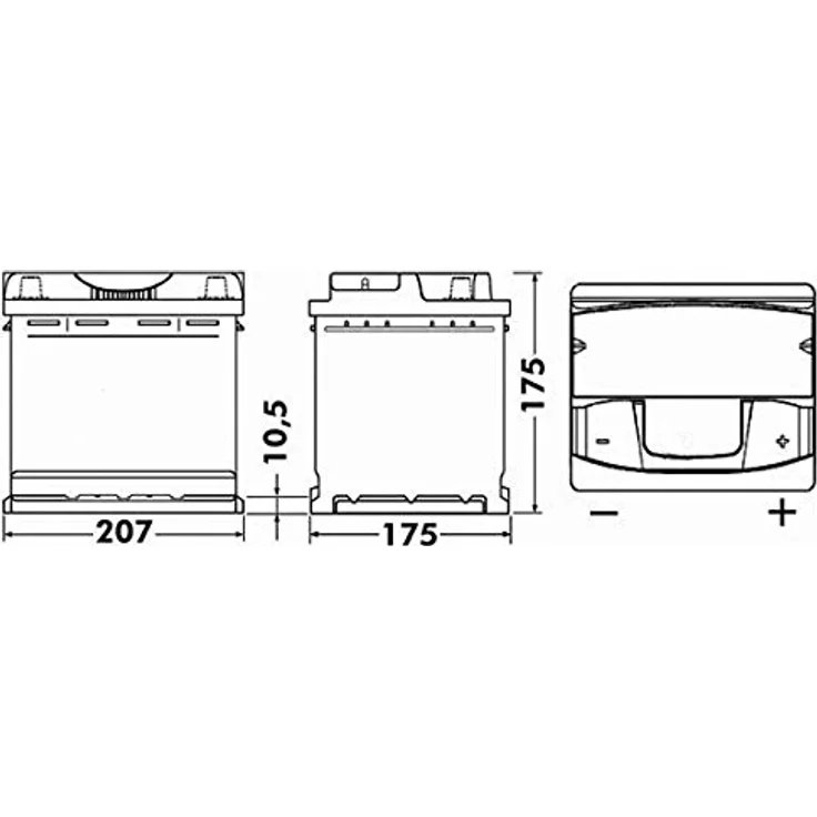 Yuasa SMF YBX3063 Autobatterie 45Ah, 12V mit 425A Kaltstartstrom, Poltyp T1 – Bild 2