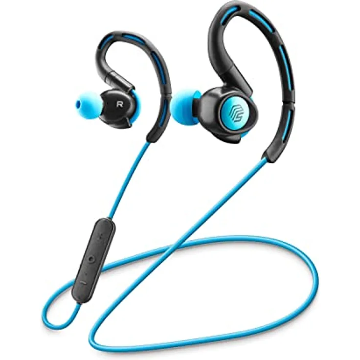 Music Sound | ATHLETY Bluetooth-Headset für den Sport mit IPX4-Zertifizierung und Flexiblem Bügel - Blau
