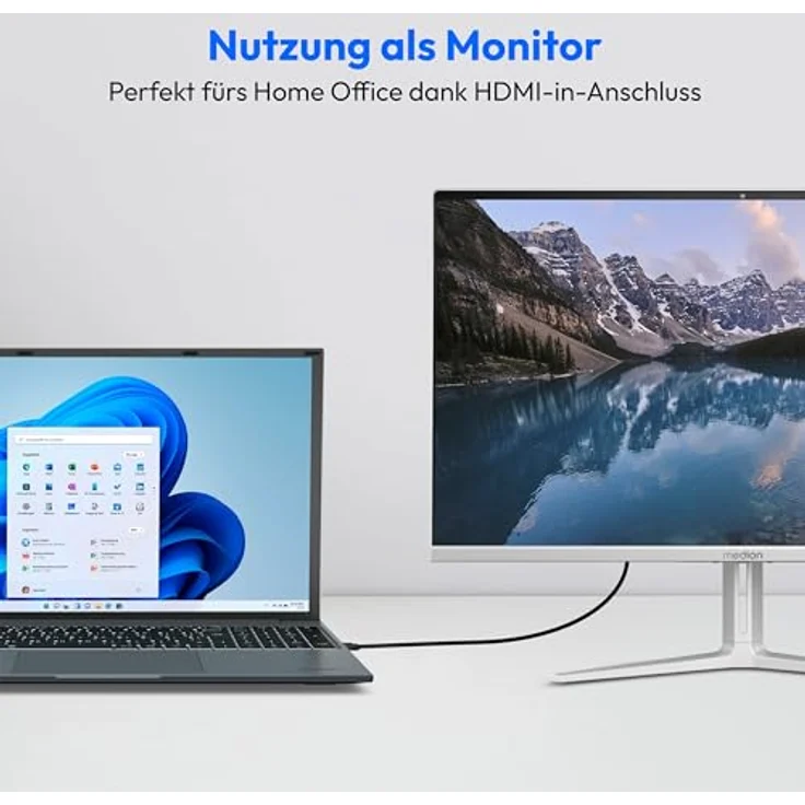 MEDION E27419 68,5 cm (27 Zoll) Full HD All in One Desktop PC, Intel Core i7-13620H, 16GB RAM, 1TB SSD, WLAN, HDMI, kabellose Maus & Tastatur, Windows 11 Home – Bild 3