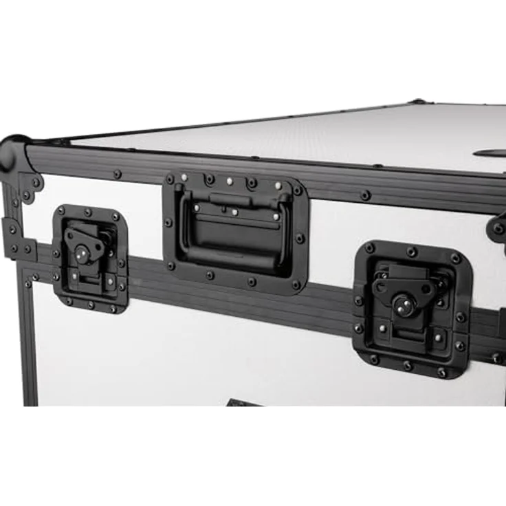 Showgear Portable Z-Style Table, Faltbarer Tisch mit Kabelmanagement und integrierten Rädern, Weiss – Bild 4
