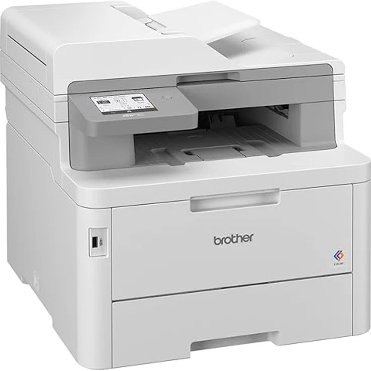 Brother MFC-L8340CDW Professionelles und kompaktes 4-in-1 Farb-LED-Multifunktionsgerät (Drucker, Scanner, Kopierer, Fax, 30 Seiten/Min.) weiß/grau – Bild 3