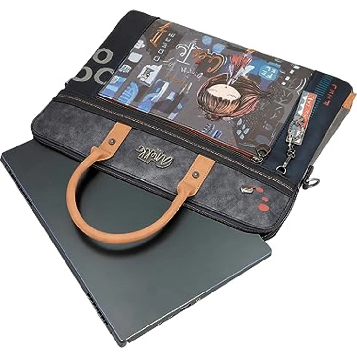 Anekke Businesstasche Contemporary, Laptop-Tasche mit gepolstertem Fach, Multicolor (dunkelblau/grau/blau) – Bild 9