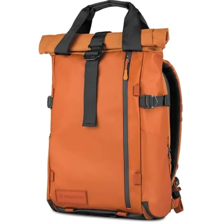 Wandrd PRVKE 21L Sedona Orange V4, Fotorucksack mit erweiterbarem Rolltop-Design, wetterbeständig, anpassbare Trennwände, ergonomische Schultergurte, Orange