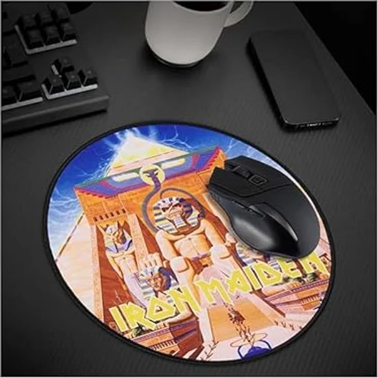SUBSONIC Iron Maiden Anti-Rutsch-Mauspad XXL 90 cm x 40 cm mit Perlenbesatz und rutschfester Gummibasis, offiziell lizenziert – Bild 2