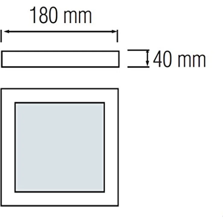 ENERGMiX LED Panel Aufputz Oberputz Wandlampe Wandleuchte Deckenleuchte Deckenlampe Lampe -Eckig Quadrat 180x180mm Warmweiss 230v 12w - Modernes LED Aufputz Licht in Warmweiss – Bild 3