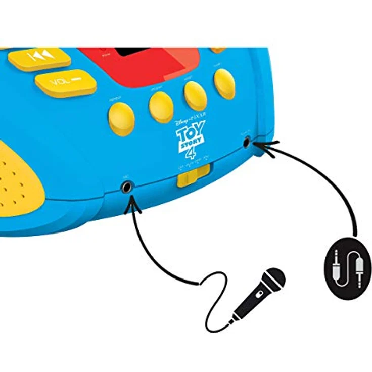 Lexibook Disney Toy Story Buzz & Woddy Boombox CD-Player, Mikrofonanschluss, AUX-Eingangsbuchse, AC-Betrieb oder läuft mit Batterien, Blau, RCD108TS – Bild 5