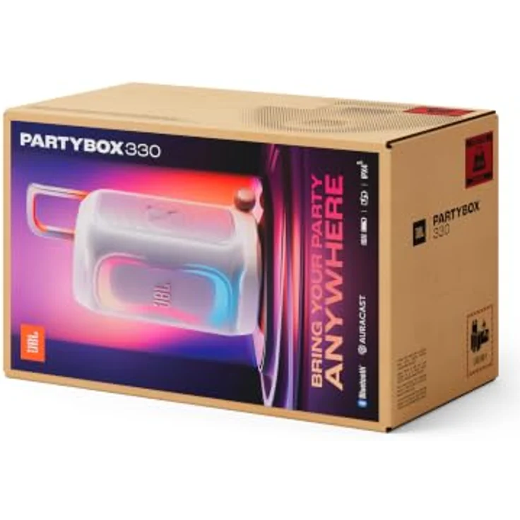 JBL PartyBox 330, Bluetooth Lautsprecher mit gratis JBL BATTERY 400 Ersatzakku, weiß, 33.4 x 66.2 x 37.5 cm, 6.0 – Bild 11