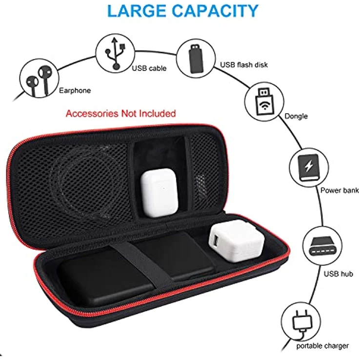 SKYNEW Powerbank Tasche Kompatibel mit Anker Power Core 26800 / RAV Power 26800/20100/20000, Wasserfestes EVA Material, Schwarz – Bild 5