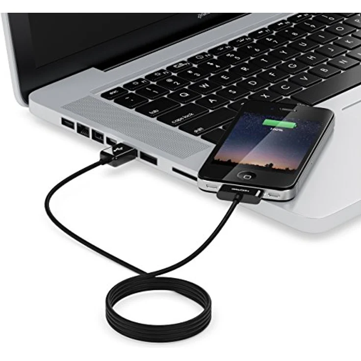 deleyCON 30-Pin USB Kabel, 0,5m Dock Connector Ladekabel für iPhone 4s/4/3Gs/3G, iPad, iPod - Schwarz – Bild 5